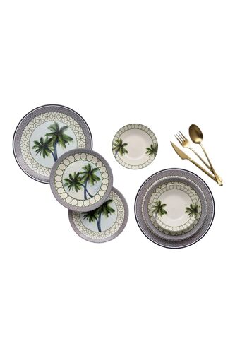 Service En Céramique Tile Palm - 24 Pièces