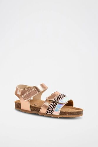Chaussures Sandales Saumonnoir/beige/rose/doré