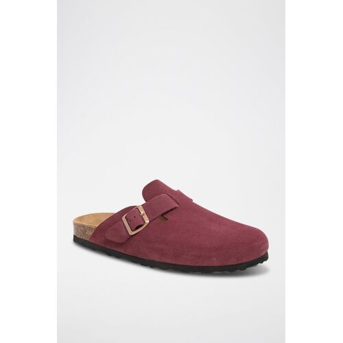 Chaussures Sabots En Nubuck Bordeaux