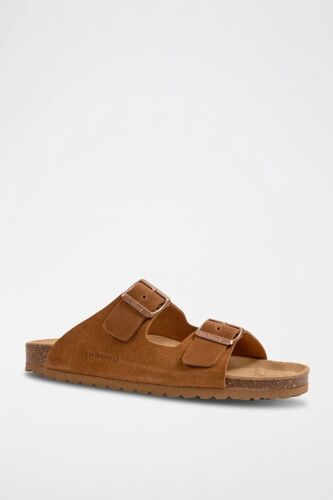 Mules En Nubuck - Camel 43 Marron/Doré