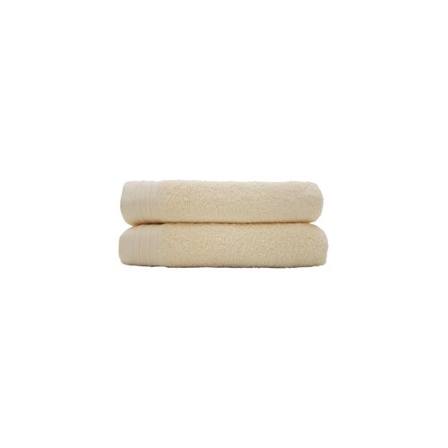 2 draps de douche Crème - 70 x 130 cm Beige