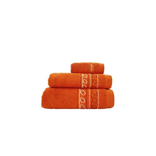 3 Serviettes Orange Et Blanc Orange