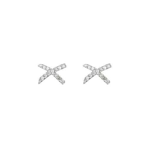 Puces Life Or Blanc Et Diamants Blanc