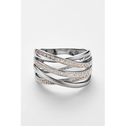 Bague Méli-Mélo Scintillant - Or Blanc Et Diamants 50 Blanc/Argenté