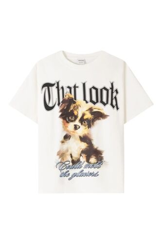 T-Shirt Oversize - Blanc Xs Blanc/Noir/Marron