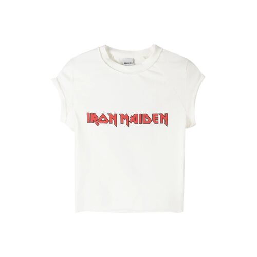 T-Shirt Iron Maiden - Blanc S Blanc/Rouge