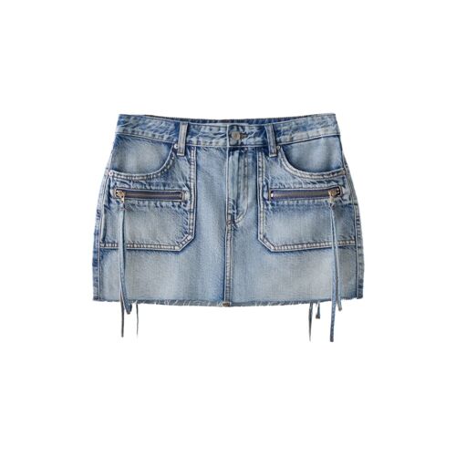 Minijupe En Jean - Bleu Clair 38 Bleu