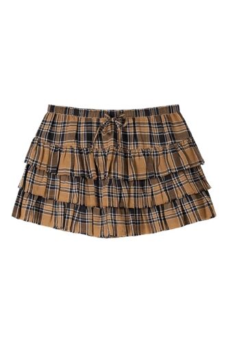 Minijupe - Beige S Blanc/Noir/Beige