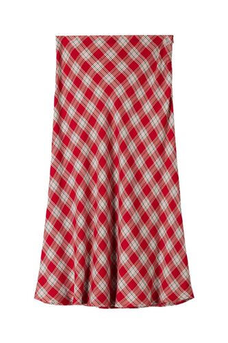 Jupe Midi - Rouge Xs Blanc/Rouge