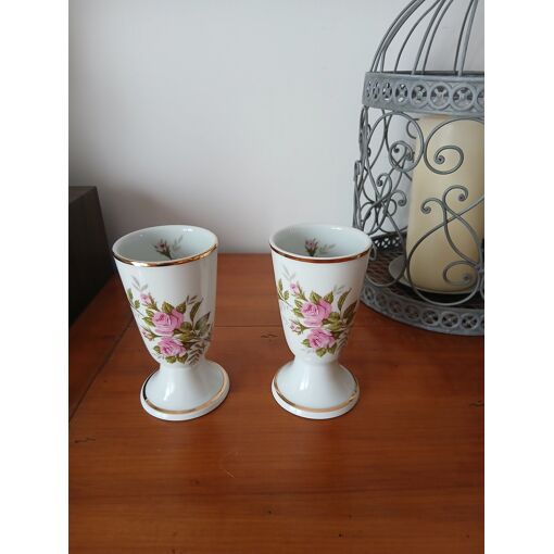 Tasse mazagran en porcelaine de Limoges Floral,Végétal