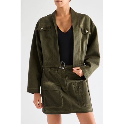 Veste En Jean - Kaki M Vert