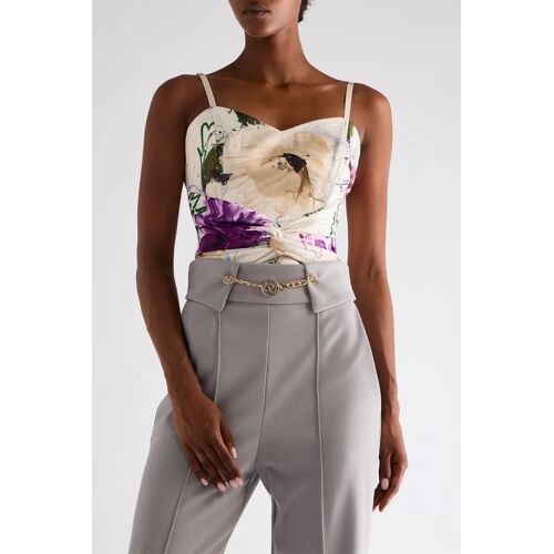Top - Écru Xs Blanc/Noir/Violet