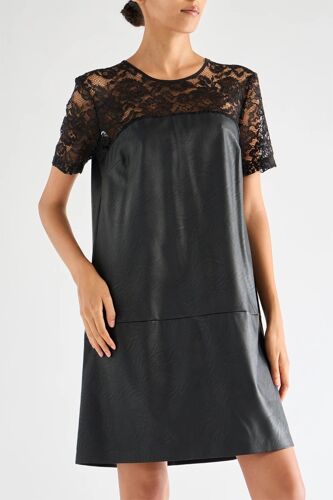 Robe Bi-Matière - Noir Xs Noir/Beige