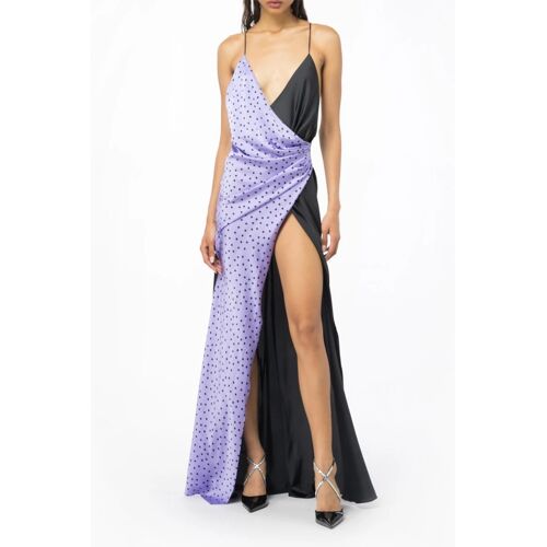 Robe Longue Sans Manches - Noir 40 (Ita) Noir/Violet