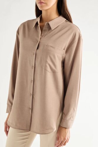 Chemisier - Beige M Beige