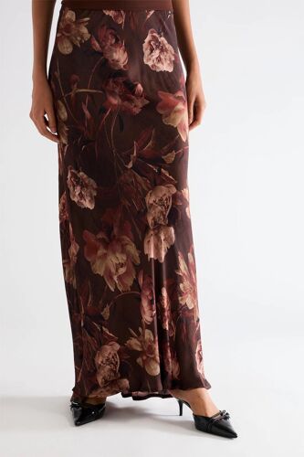 Jupe Longue - Marron Xs Marron/Rose