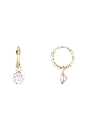 Boucles D'oreilles Créoles - Or Jaune Blanc/Doré