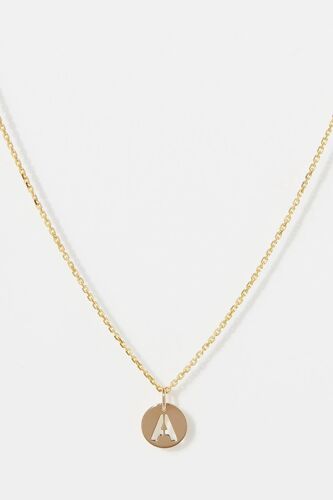 Pendentif Lettre A Or Jaune Doré