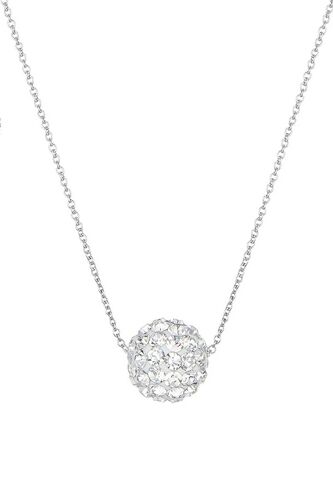 Collier Bulle De Crystal - Or Blanc Argenté