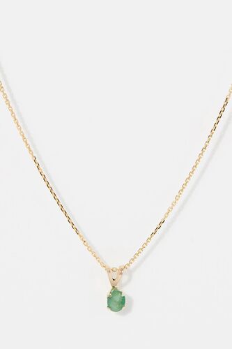 Pendentif Puce Émeraude - Or Jaune Et Émeraude Vert/Doré