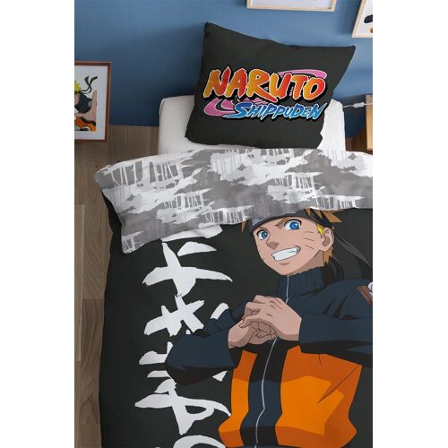 Parure De Couette Naruto - Gris Foncé - 140 X 200 Cm 140x200+63x63cm Gris