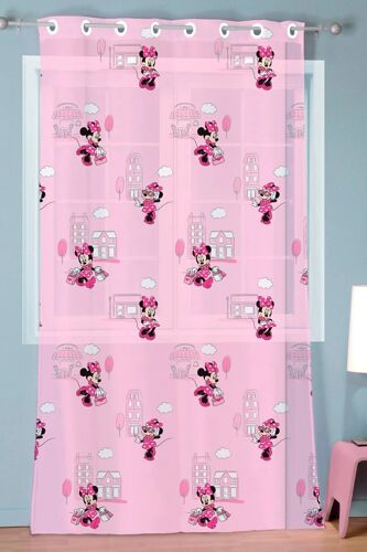 Voilage Minnie Disney - Rose - 140 X 240 Cm Rose