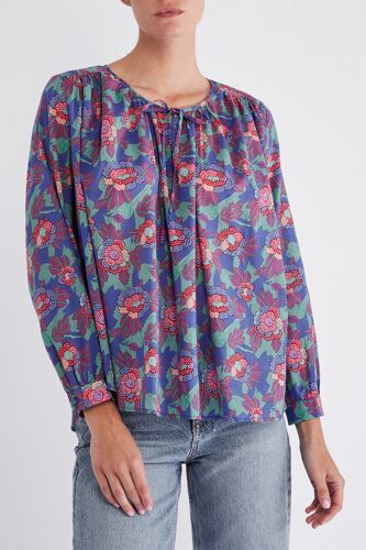 Blouse - Bleu 1 Rouge/Bleu/Vert/Rose
