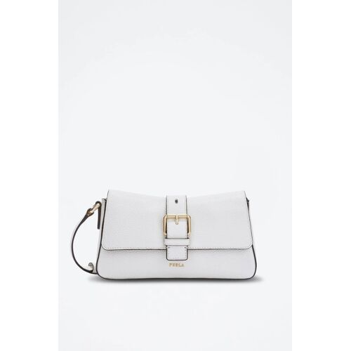 Sac bandoulière en cuir de veau - Blanc Unisexe - sans genre Blanc/Noir/Doré