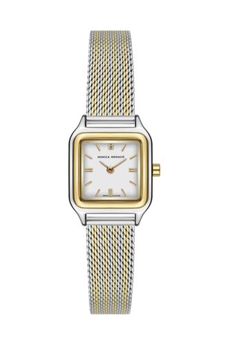 Montre À Quartz En Acier Et Diamant