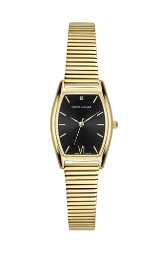 Montre À Quartz En Acier Et Diamant