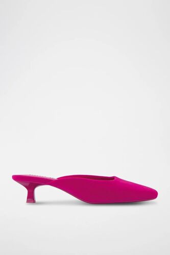 Chaussures Mules Talons Fuchsia