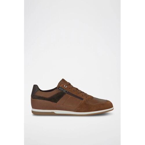 Baskets En Cuir - Marron 39 Noir/Marron