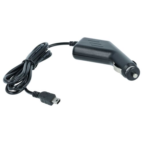 vhbw Câble de charge prise allume-cigare mini-USB 12V 1,0 A compatible avec TomTom One NEW (Version 2), Regional, V4 Live noir 100 cm