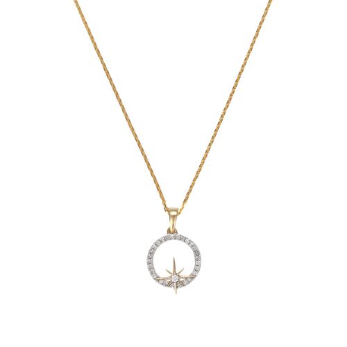 Pendentif Polaris - Or Jaune Et Diamants Blanc/Jaune