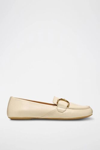 Chaussures Mocassins En Cuir Beige Beige