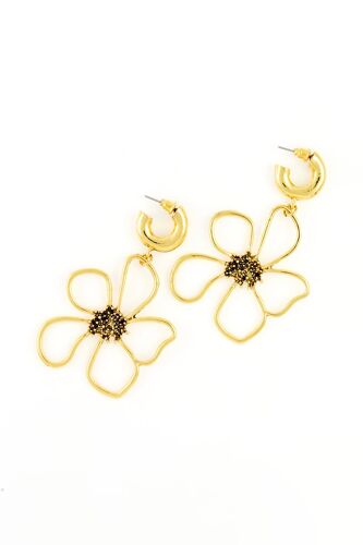 Boucles D'oreilles - Doré Et Noir Noir/Doré