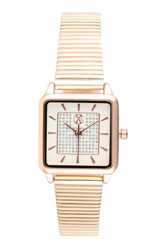 Montre À Quartz En Alliage - Doré Rose Et Blanc Doré