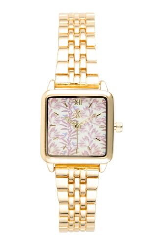 Montre À Quartz En Alliage - Doré Et Blanc Doré