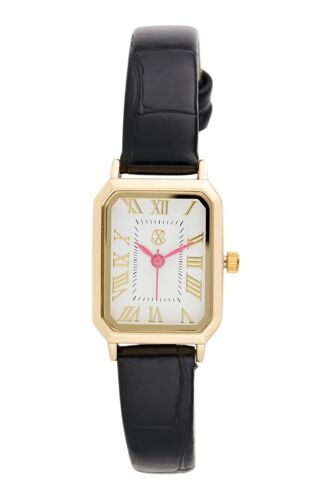 Montre À Quartz En Polyuréthane - Noir Et Doré Noir/Doré