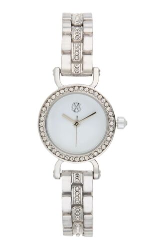 Montre À Quartz En Alliage - Argenté Et Blanc Blanc/Argenté