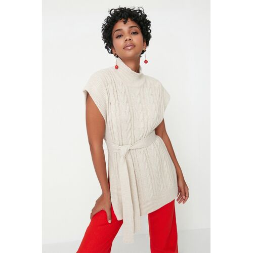 Pull Long Sans Manches - Beige M