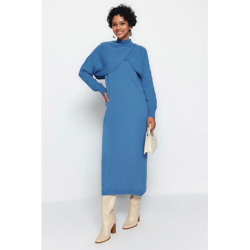 Boléro Et Robe Longue - Bleu Xl
