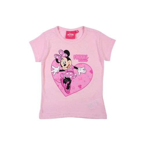 T-Shirt Minnie Disney - Rose - Blanc, Noir Et Rose 8 Ans