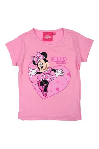 T-Shirt Minnie Disney - Rose - Blanc, Noir Et Rose 8 Ans