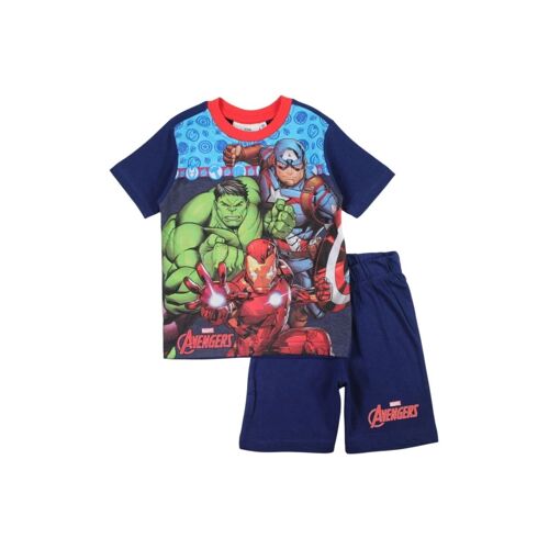 T-Shirt Et Short Avengers Marvel - Blanc, Rouge Et Bleu 3 Ans