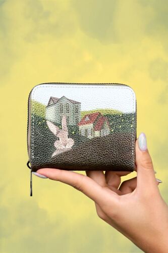 Portefeuille en cuir vegan Going on an Adventure - Multicolore
