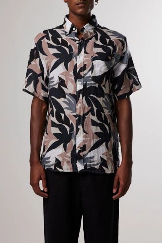 Chemise En Lin Tyrion - Marron Et Noir Xxl Noir/Marron