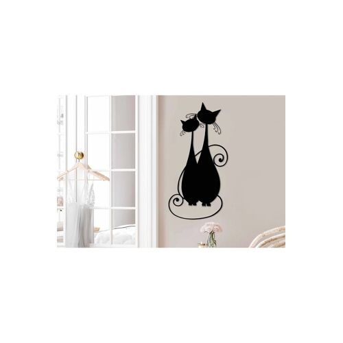 Décoration murale Cat - Noir - 30 x 60 cm