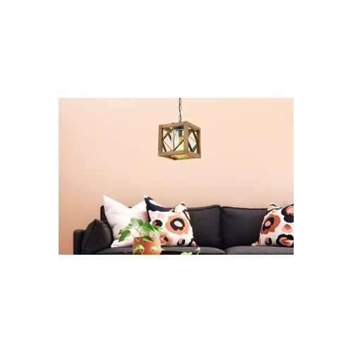 Suspension Zikzak - Naturel Et Noir - 60 W