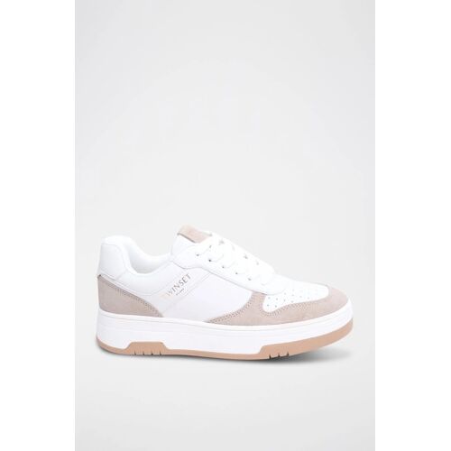 Chaussures Baskets Blancblanc/beige/gris